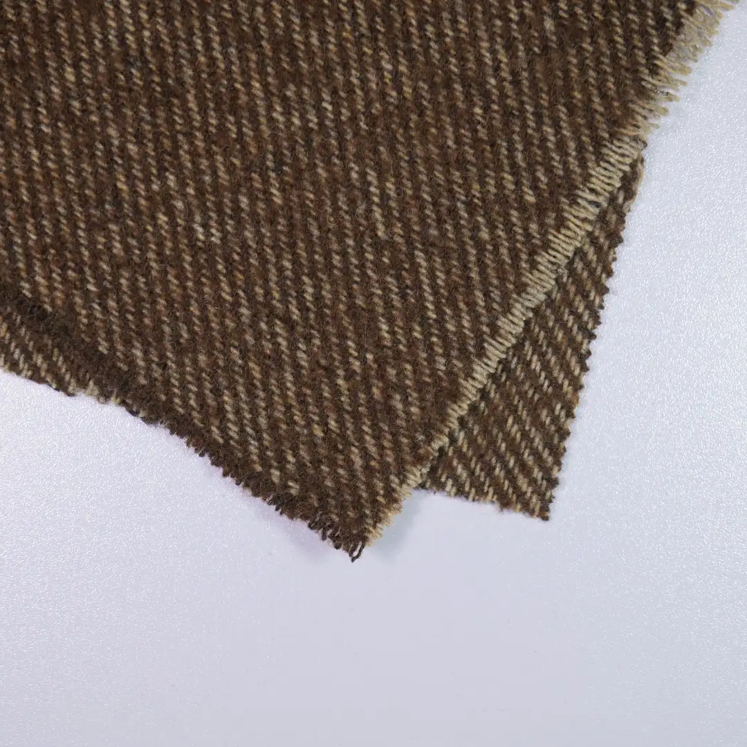 China Fabric for Skirt,Overcoat,Suit Chanel-Style Fabric Woolen Wool Chemical Fiber Brown color buy from China wholesaler bulk order at wholesale price free worldwide shipping Alibaba