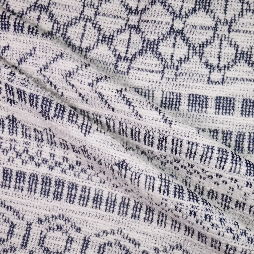 China Fabric for Open Cardigan ,Full-Zipper Cardigan ,Skirt  Jacquard Knit Fabric Cotton Polyester white color buy from China wholesaler bulk order at wholesale price free worldwide shipping Alibaba