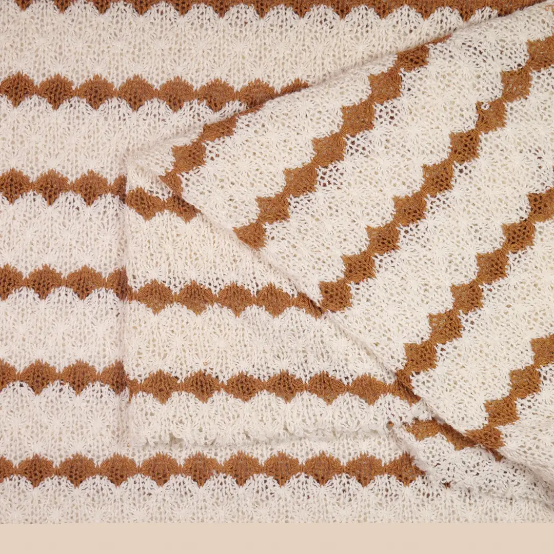 China Fabric for Hoodie  ,Dresses (Pullover) ,Skirt  Jacquard Knit Fabric Cotton Polyester Beige color buy from China wholesaler bulk order at wholesale price free worldwide shipping Alibaba