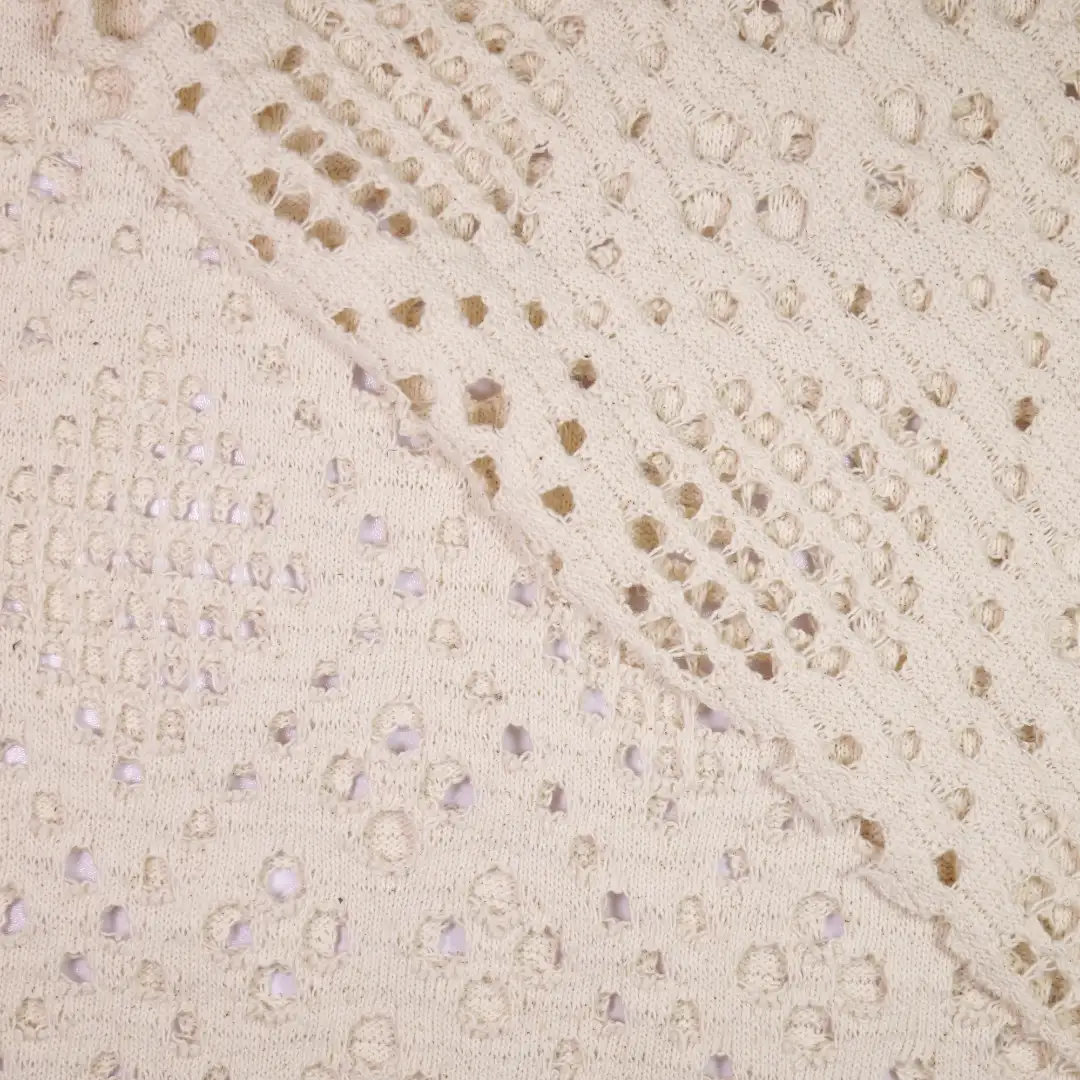 China Fabric for Ladies Vest ,Dresses (Cardigan Button) ,Skirt  Jacquard Knit Fabric Cotton Spandex Beige color buy from China wholesaler bulk order at wholesale price free worldwide shipping Alibaba