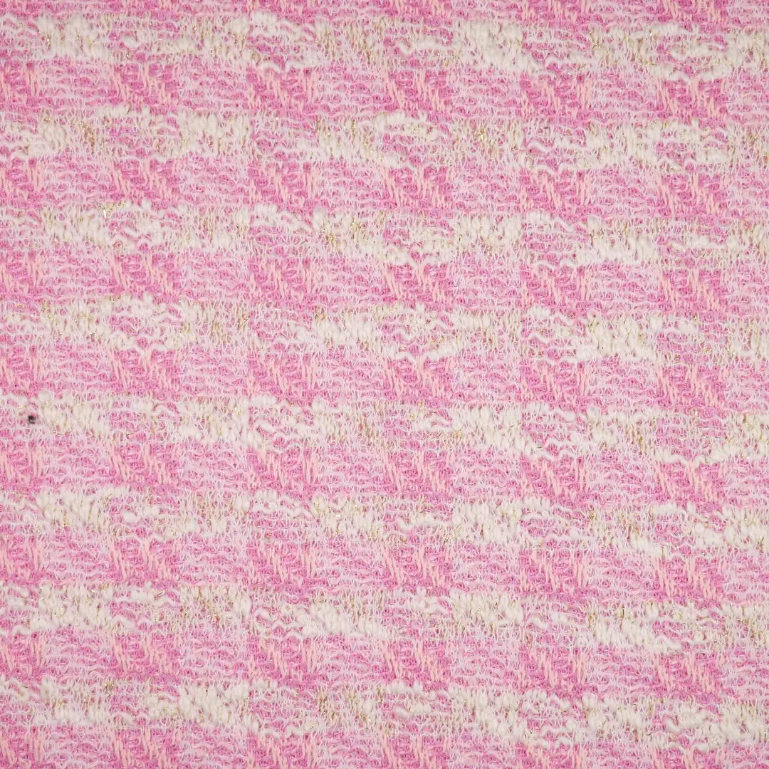 China Fabric for Dresses (Pullover) ,Skirt  Jacquard Knit Fabric Cotton Lurex Spandex Polyester Pink color buy from China wholesaler bulk order at wholesale price free worldwide shipping Alibaba