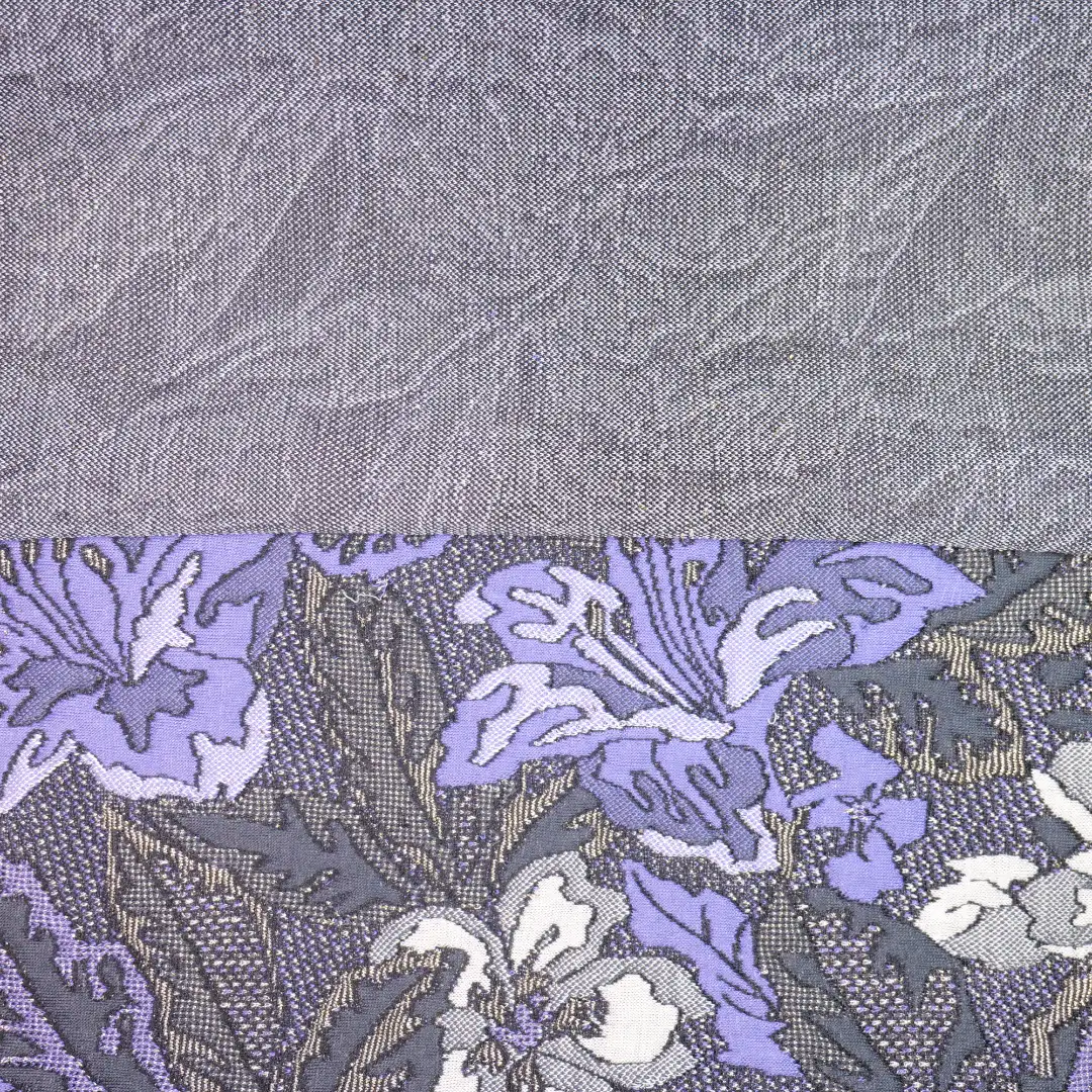 China Fabric for Jackets,Skirt Jacquard Knit Fabric Rayon Lurex Spandex Polyester BlueViolet color buy from China wholesaler bulk order at wholesale price free worldwide shipping Alibaba
