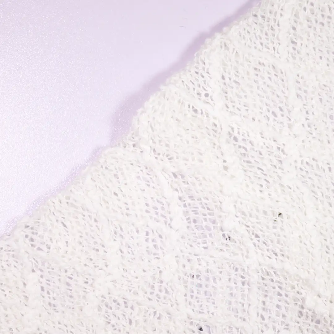 China Fabric for Dresses (Cardigan Button) ,Skirt  Jacquard Knit Fabric Polyester Rayon white color buy from China wholesaler bulk order at wholesale price free worldwide shipping Alibaba