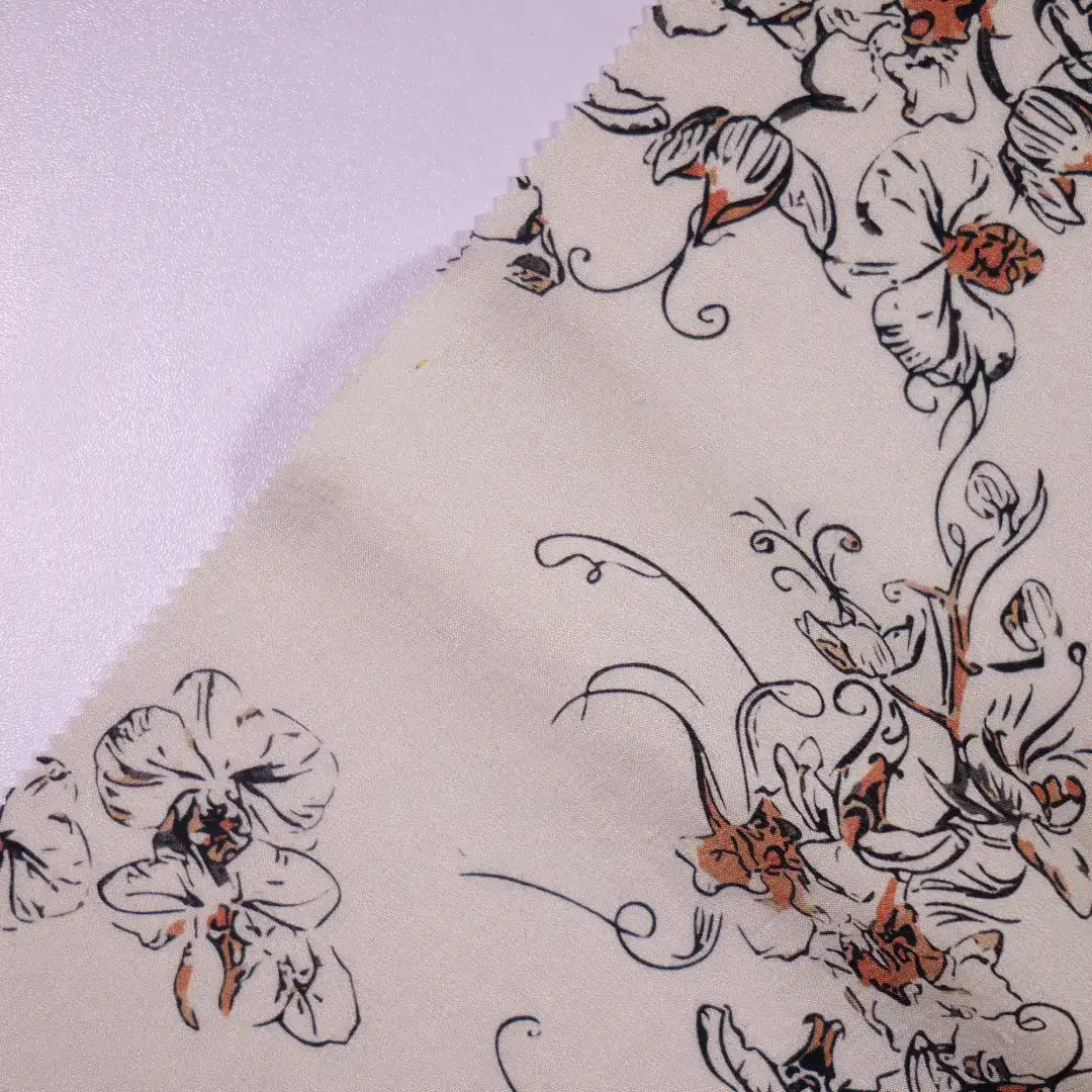 China Fabric for Pants,Skirt,Dresses (Pullover)  Viscose Print Natural Woven Fabric Cotton Rayon AntiqueWhite color buy from China wholesaler bulk order at wholesale price free worldwide shipping Alibaba