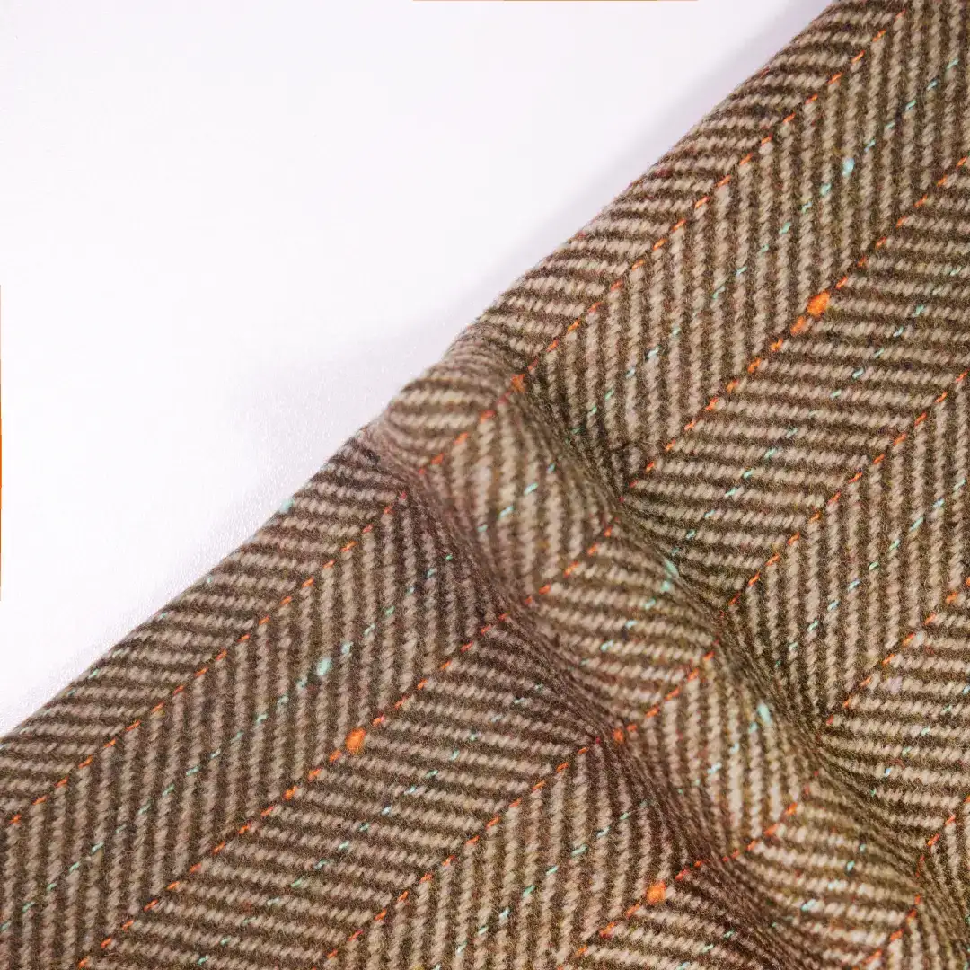 China Fabric for Trench Coat,Suit Chanel-Style Fabric Woolen Wool Polyester Brown color buy from China wholesaler bulk order at wholesale price free worldwide shipping Alibaba