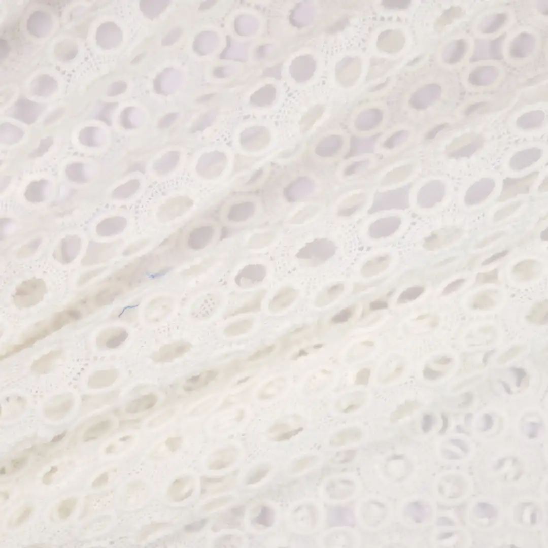 China Fabric for Shirt,Skirt  Schiffli Synthetic Woven Fabric Cotton white color buy from China wholesaler bulk order at wholesale price free worldwide shipping Alibaba