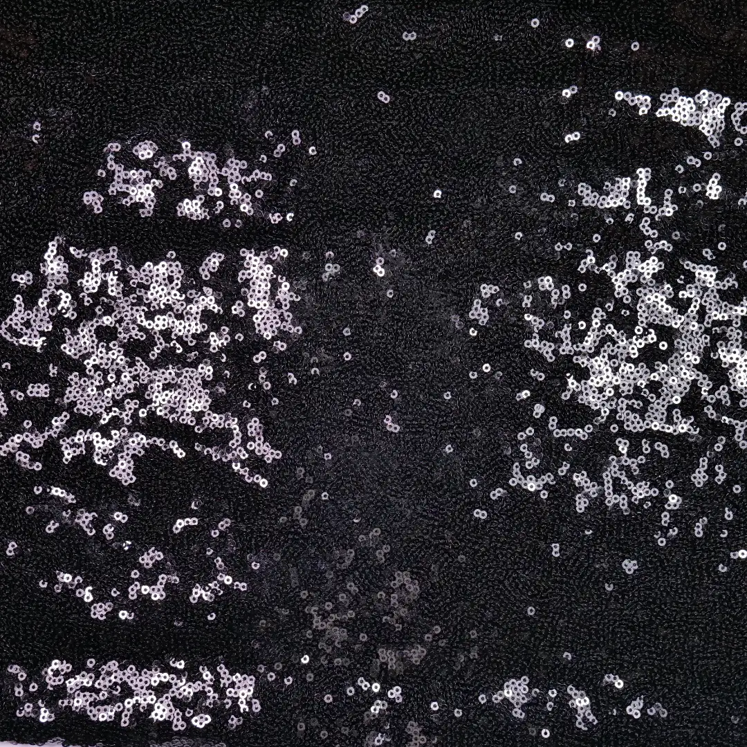 China Fabric for Tank Top,Skirt  Sequined Mesh Fabric Knit Fabric Polyester Spandex Black color buy from China wholesaler bulk order at wholesale price free worldwide shipping Alibaba