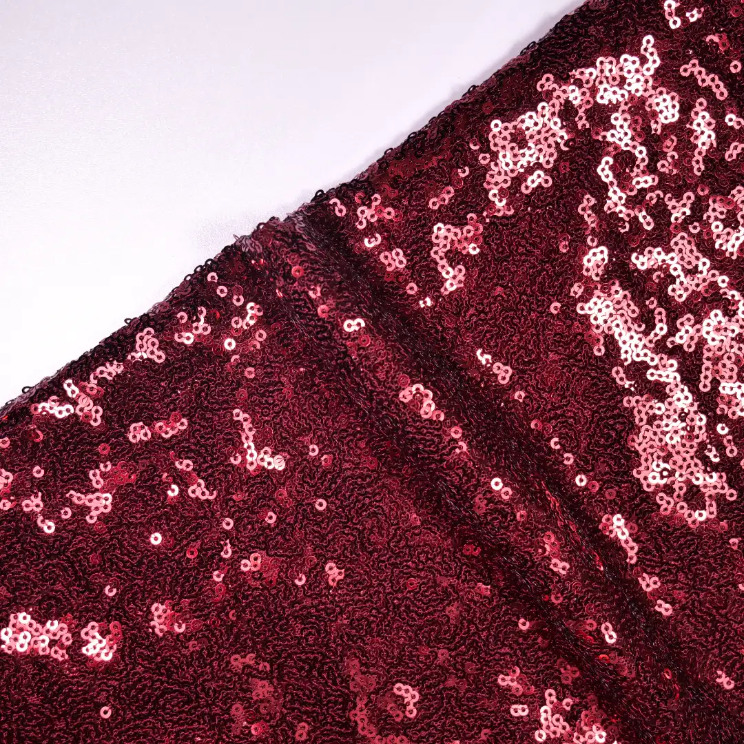 China Fabric for Tank Top,Shorts,Skirt  Sequined Mesh Fabric Knit Fabric Polyester Red color buy from China wholesaler bulk order at wholesale price free worldwide shipping Alibaba