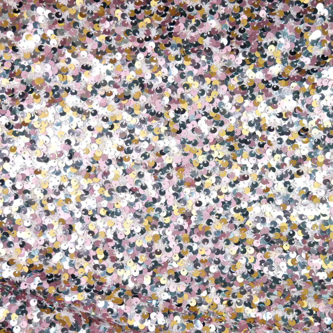 China Fabric for Shorts,Skirt  Sequined Mesh Fabric Knit Fabric Polyester Pink color buy from China wholesaler bulk order at wholesale price free worldwide shipping Alibaba