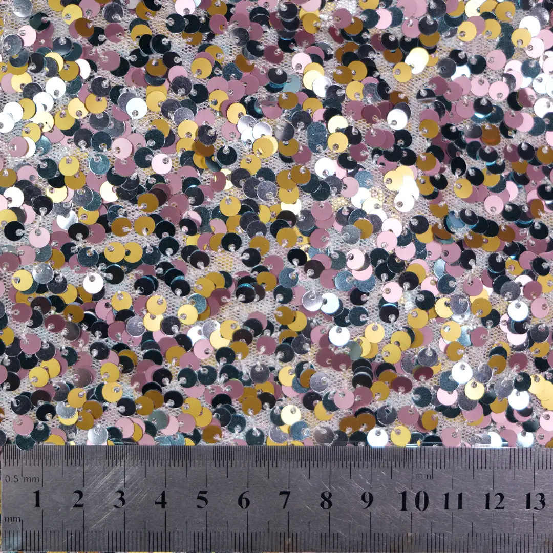 China Fabric for Shorts,Skirt  Sequined Mesh Fabric Knit Fabric Polyester Pink color buy from China wholesaler bulk order at wholesale price free worldwide shipping Alibaba