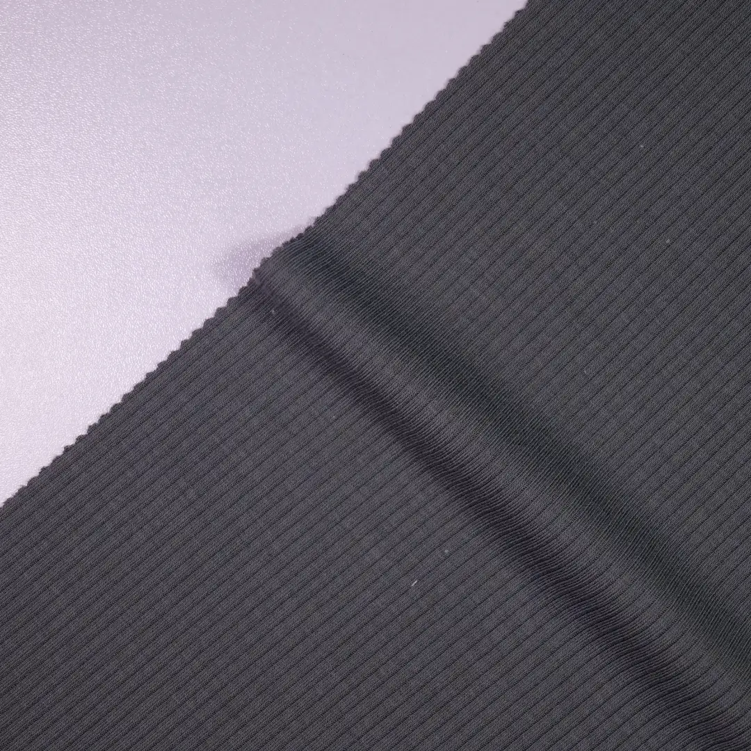 China Fabric for T-Shirt,Polo Shirt Rib Knit Fabric Tencel Acetate Spandex Black color buy from China wholesaler bulk order at wholesale price free worldwide shipping Alibaba