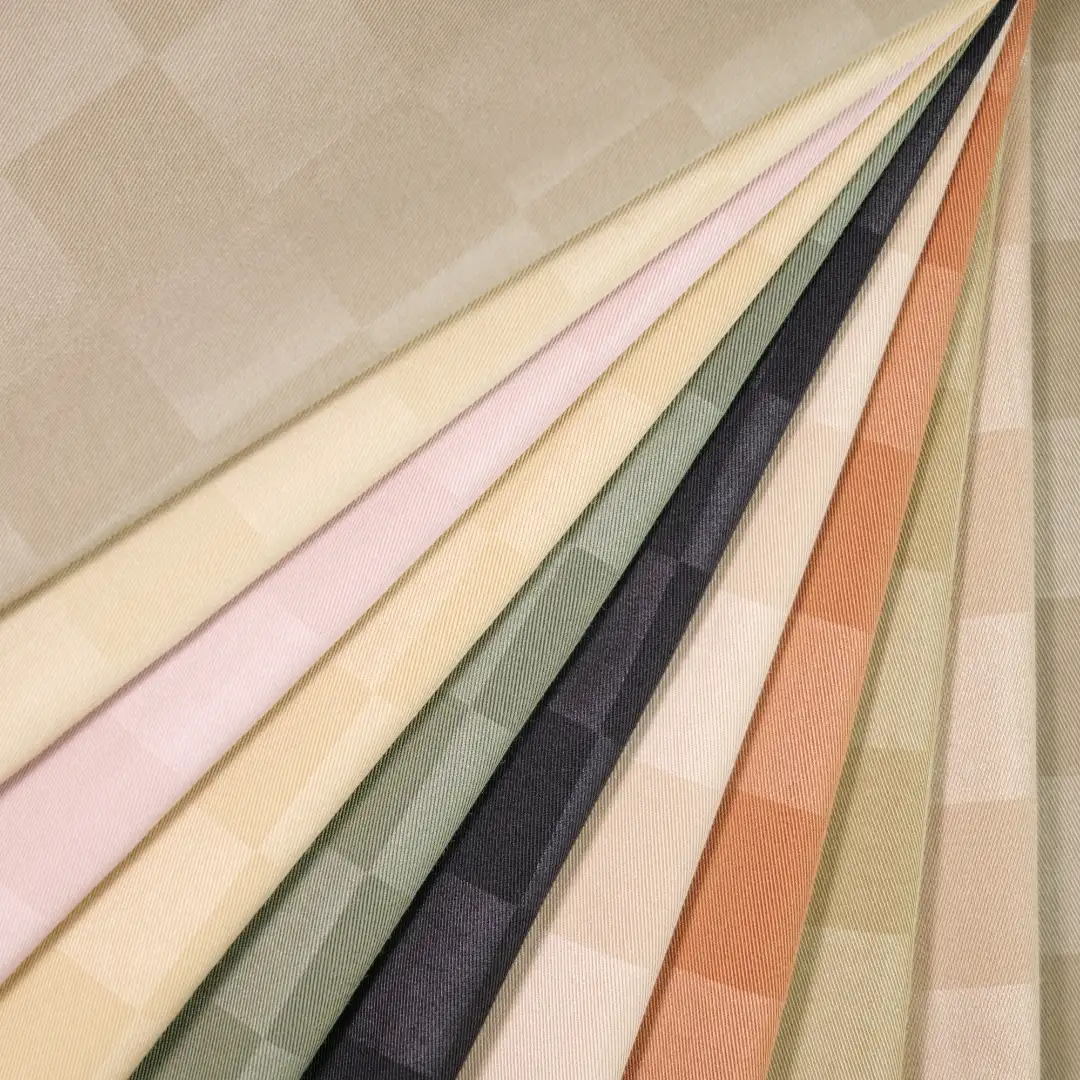 China Fabric for Jackets,Blazer,Trench Coat Twill Synthetic Woven Fabric Polyester Khaki color buy from China wholesaler bulk order at wholesale price free worldwide shipping Alibaba