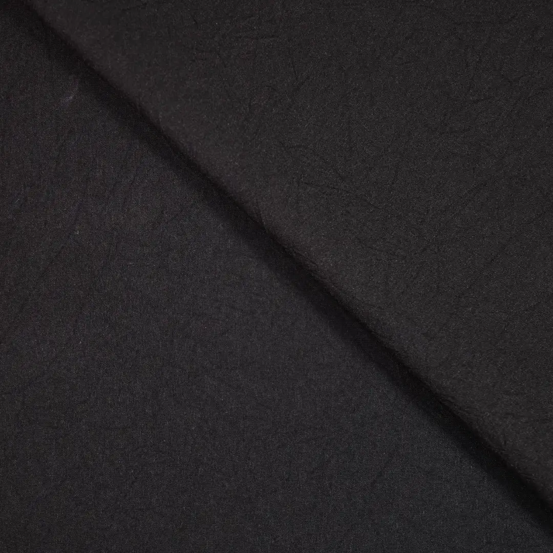 China Fabric for Shirt,Blouse,Crop Top Polyester Crinkle Fabric Synthetic Woven Fabric Polyester Black color buy from China wholesaler bulk order at wholesale price free worldwide shipping Alibaba