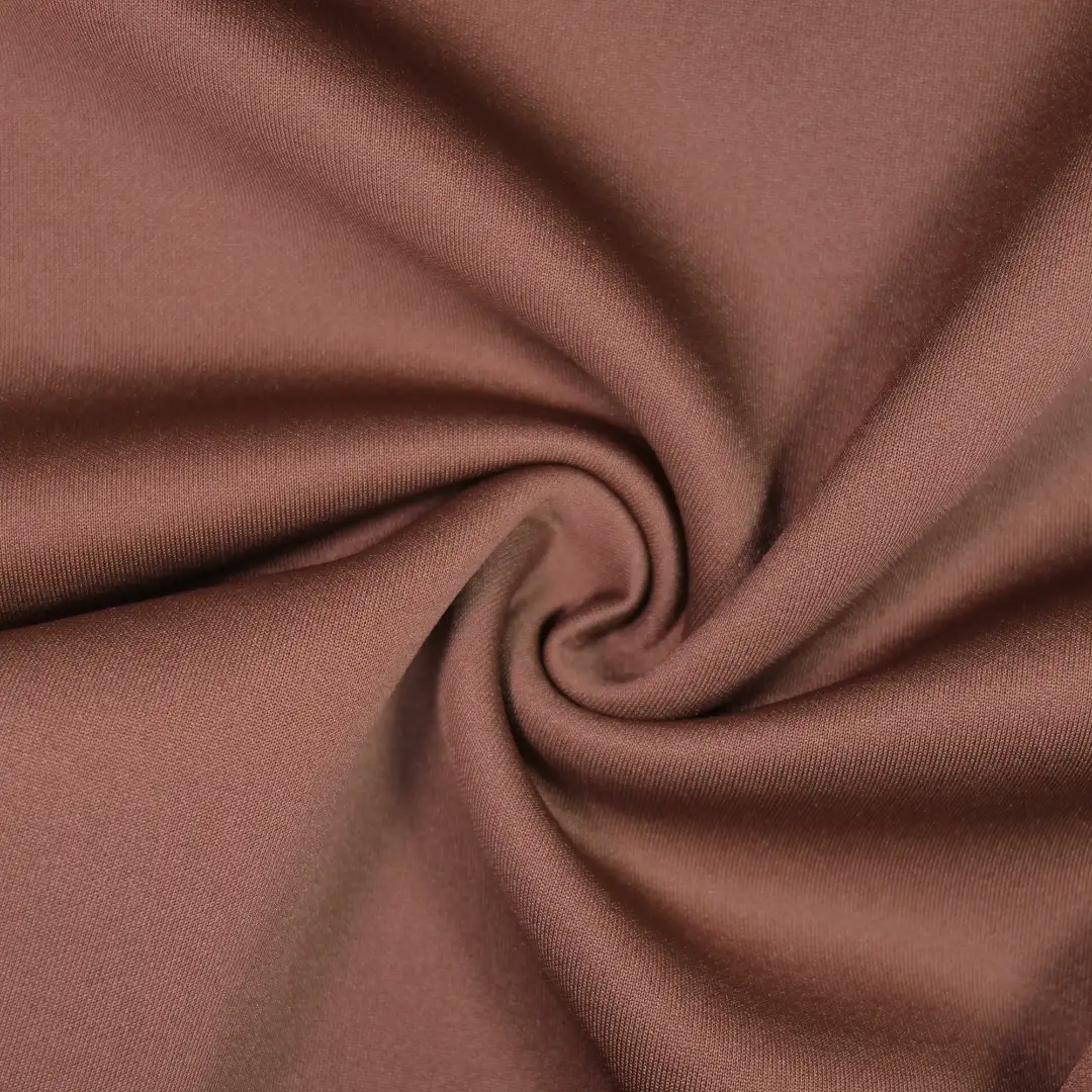 China Fabric for Jackets,Sweatshirt,Tracksuits Scuba Knit Fabric Polyester Cotton Spandex Brown color buy from China wholesaler bulk order at wholesale price free worldwide shipping Alibaba
