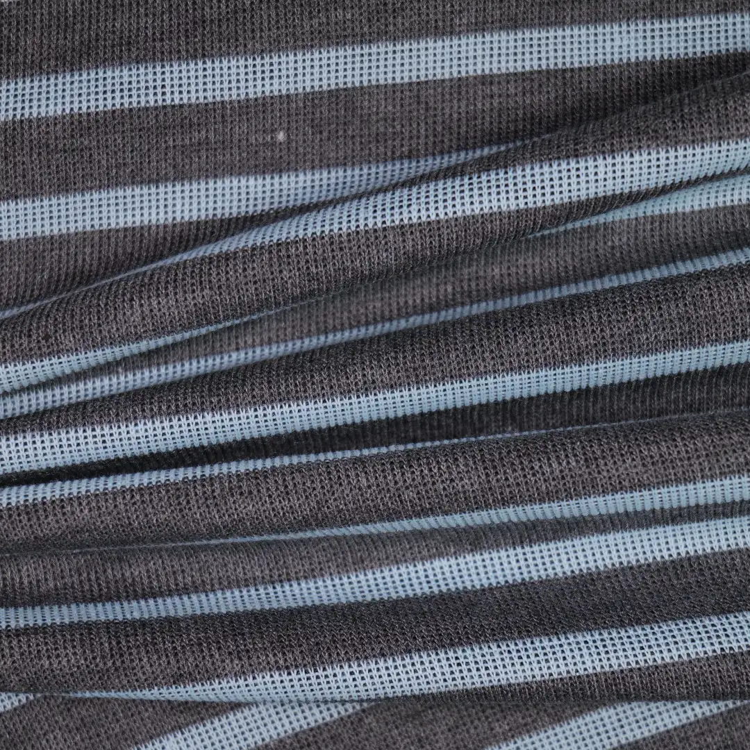 China Fabric for Full-Zipper Cardigan ,Crew Neck Pullover  Rib Knit Fabric Polyester Rayon Spandex Blue color buy from China wholesaler bulk order at wholesale price free worldwide shipping Alibaba