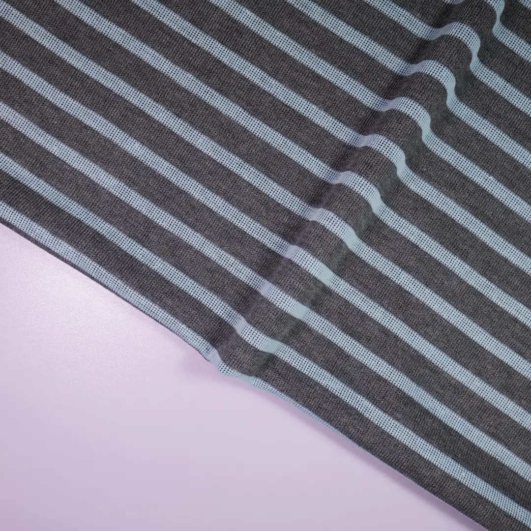 China Fabric for Full-Zipper Cardigan ,Crew Neck Pullover  Rib Knit Fabric Polyester Rayon Spandex Blue color buy from China wholesaler bulk order at wholesale price free worldwide shipping Alibaba