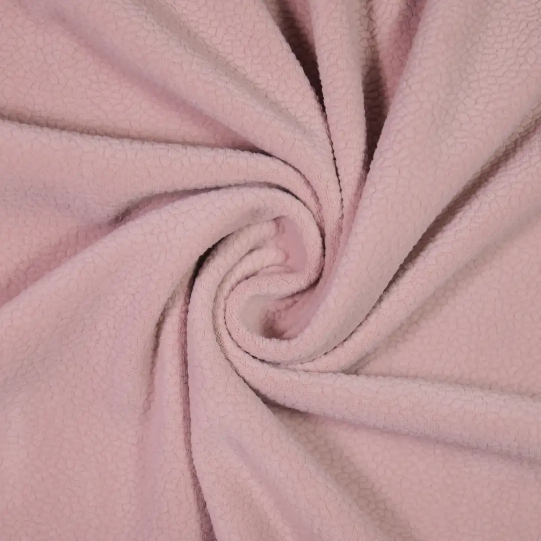 China Fabric for Jackets,Full-Zipper Cardigan ,Knitted Jacket  Fleece Knit Fabric Polyester Elastane Pink color buy from China wholesaler bulk order at wholesale price free worldwide shipping Alibaba