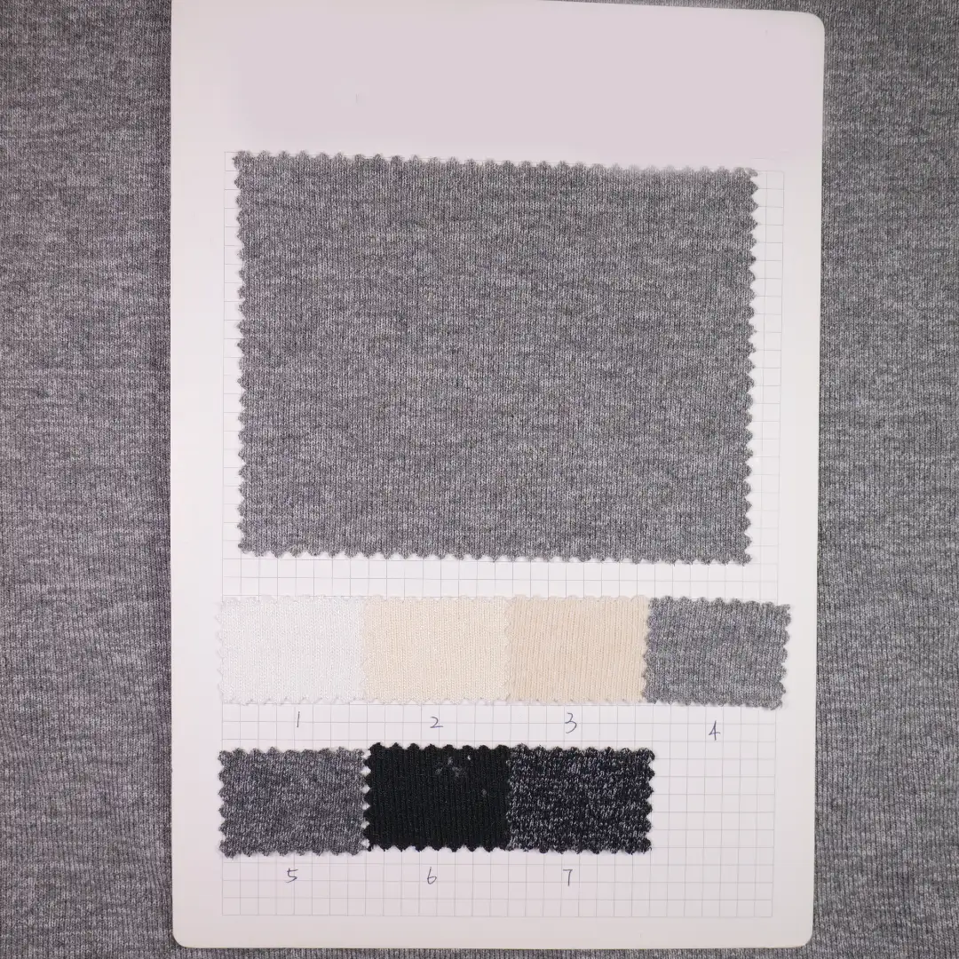 China Fabric for Full-Zipper Cardigan ,Knitted Jacket ,Knitted Trousers  Rib Knit Fabric Polyester Rayon Spandex Gray color buy from China wholesaler bulk order at wholesale price free worldwide shipping Alibaba