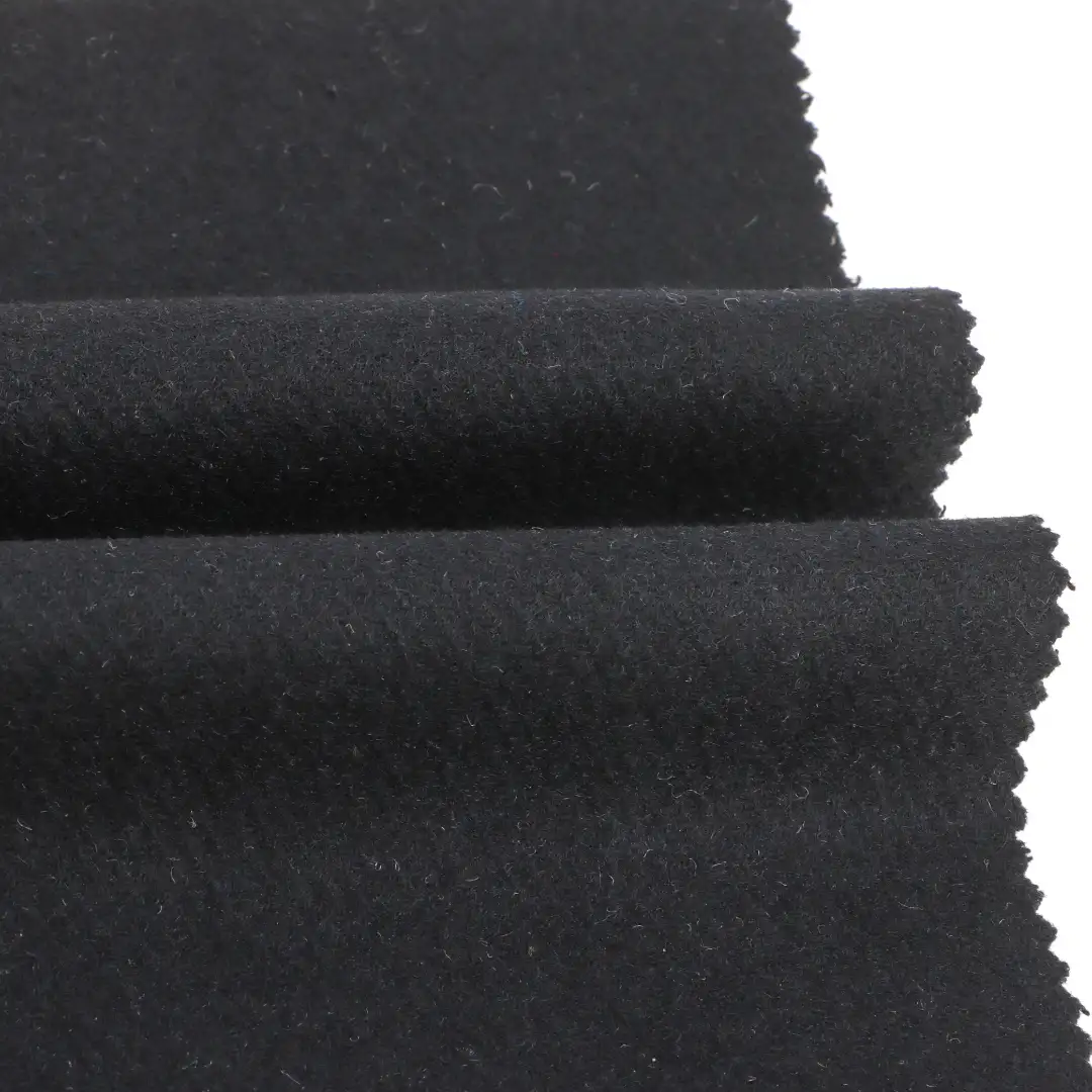 China Fabric for Trench Coat,Overcoat Melton Woolen Wool Polyester Other BLACK color buy from China wholesaler bulk order at wholesale price free worldwide shipping Alibaba