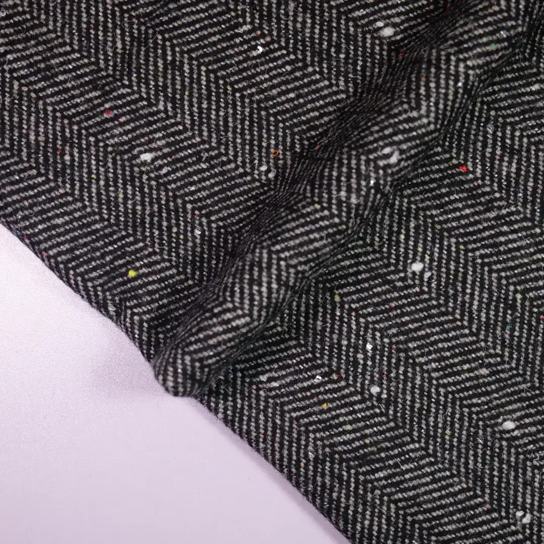 China Fabric for Suit Trouser,Blazer,Overcoat,Suit,Full-Zipper Cardigan  Chanel-Style Fabric Woolen Wool Polyester Chemical Fiber Black color buy from China wholesaler bulk order at wholesale price free worldwide shipping Alibaba