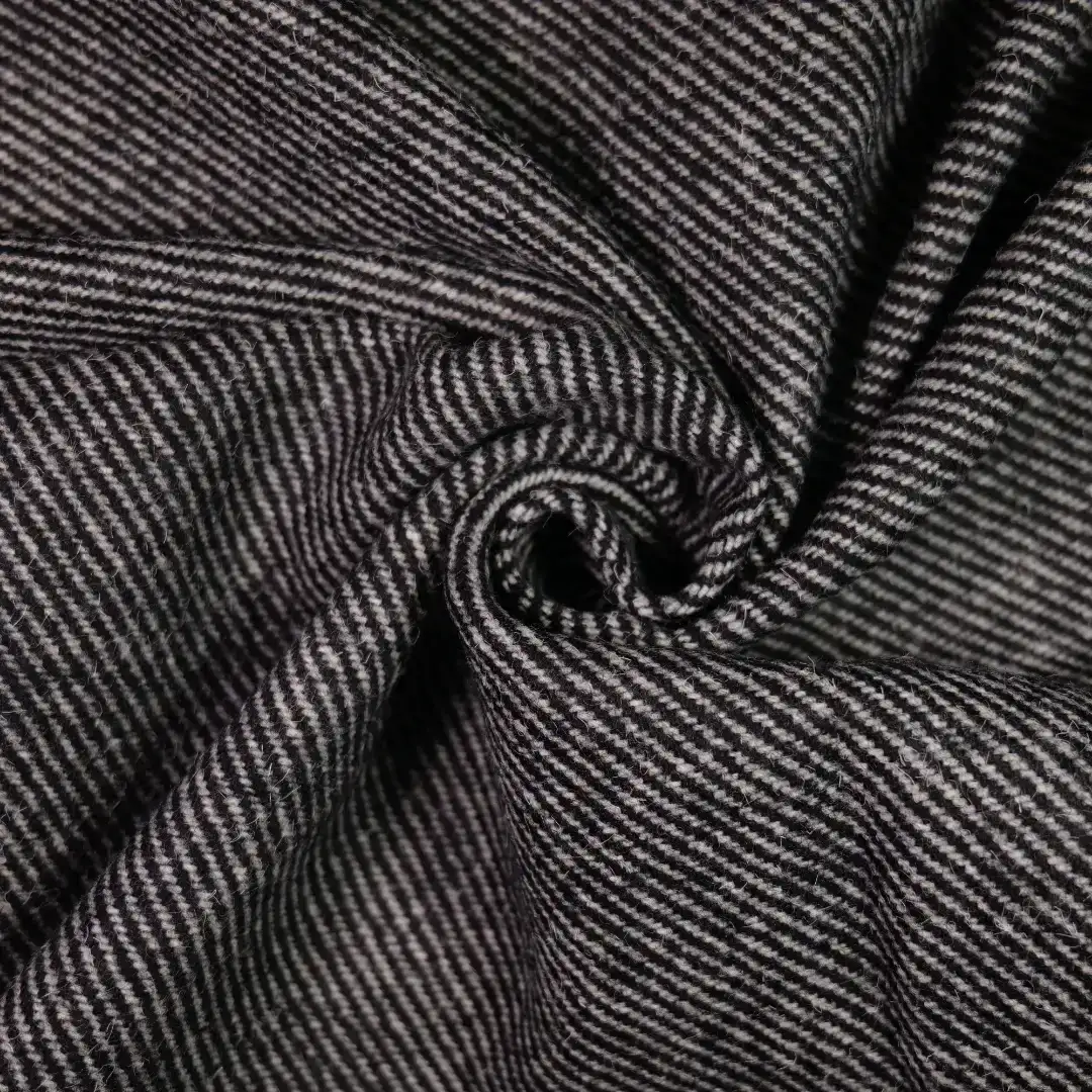 China Fabric for Overcoat,Suit Chanel-Style Fabric Woolen Polyester Wool Chemical Fiber Black color buy from China wholesaler bulk order at wholesale price free worldwide shipping Alibaba