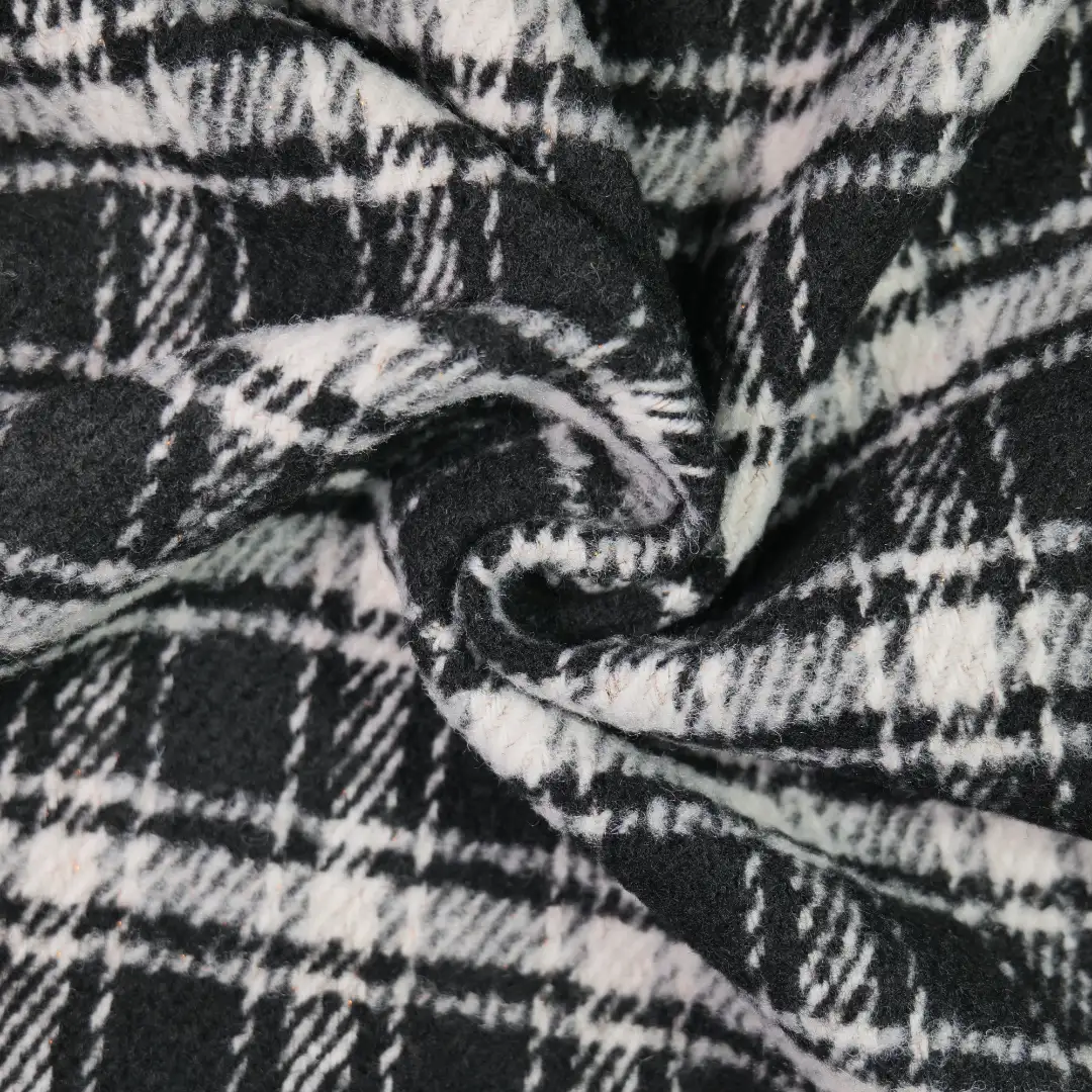 China Fabric for Jackets,Trench Coat,Overcoat,Suit,Uniform Yarn Dyed Check Synthetic Woven Fabric Polyester black color buy from China wholesaler bulk order at wholesale price free worldwide shipping Alibaba