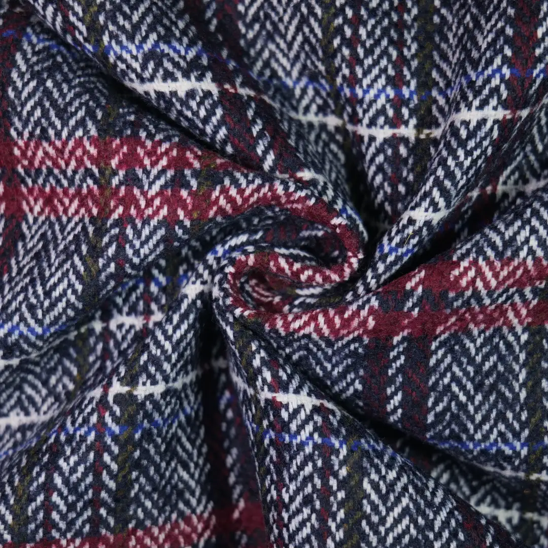 China Fabric for Jackets,Trench Coat,Overcoat Yarn Dyed Check Woven Blended Fabric Wool Chemical Fiber black blue color buy from China wholesaler bulk order at wholesale price free worldwide shipping Alibaba
