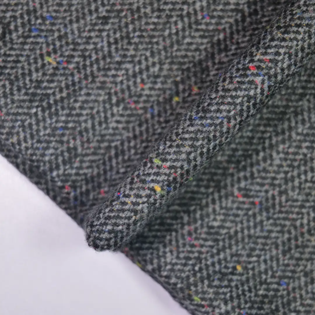 China Fabric for Jackets,Trench Coat,Overcoat Woolen Herringbone Woolen Wool Chemical Fiber dark grey color buy from China wholesaler bulk order at wholesale price free worldwide shipping Alibaba