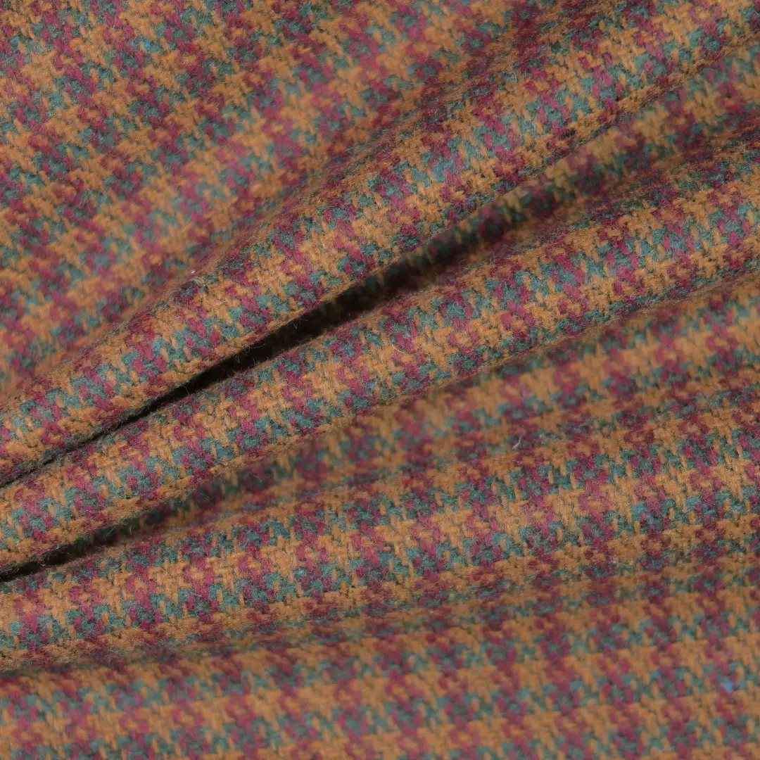 China Fabric for Pants,Jackets,Skirt,Overcoat,Suit,Uniform Yarn Dyed Check Woven Blended Fabric Polyester Wool brown color buy from China wholesaler bulk order at wholesale price free worldwide shipping Alibaba