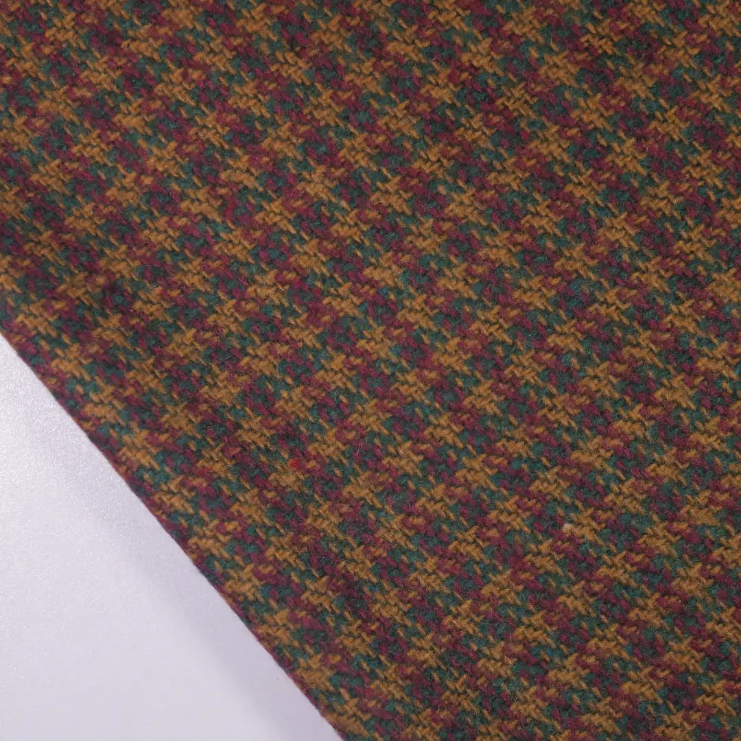 China Fabric for Pants,Jackets,Skirt,Overcoat,Suit,Uniform Yarn Dyed Check Woven Blended Fabric Polyester Wool brown color buy from China wholesaler bulk order at wholesale price free worldwide shipping Alibaba