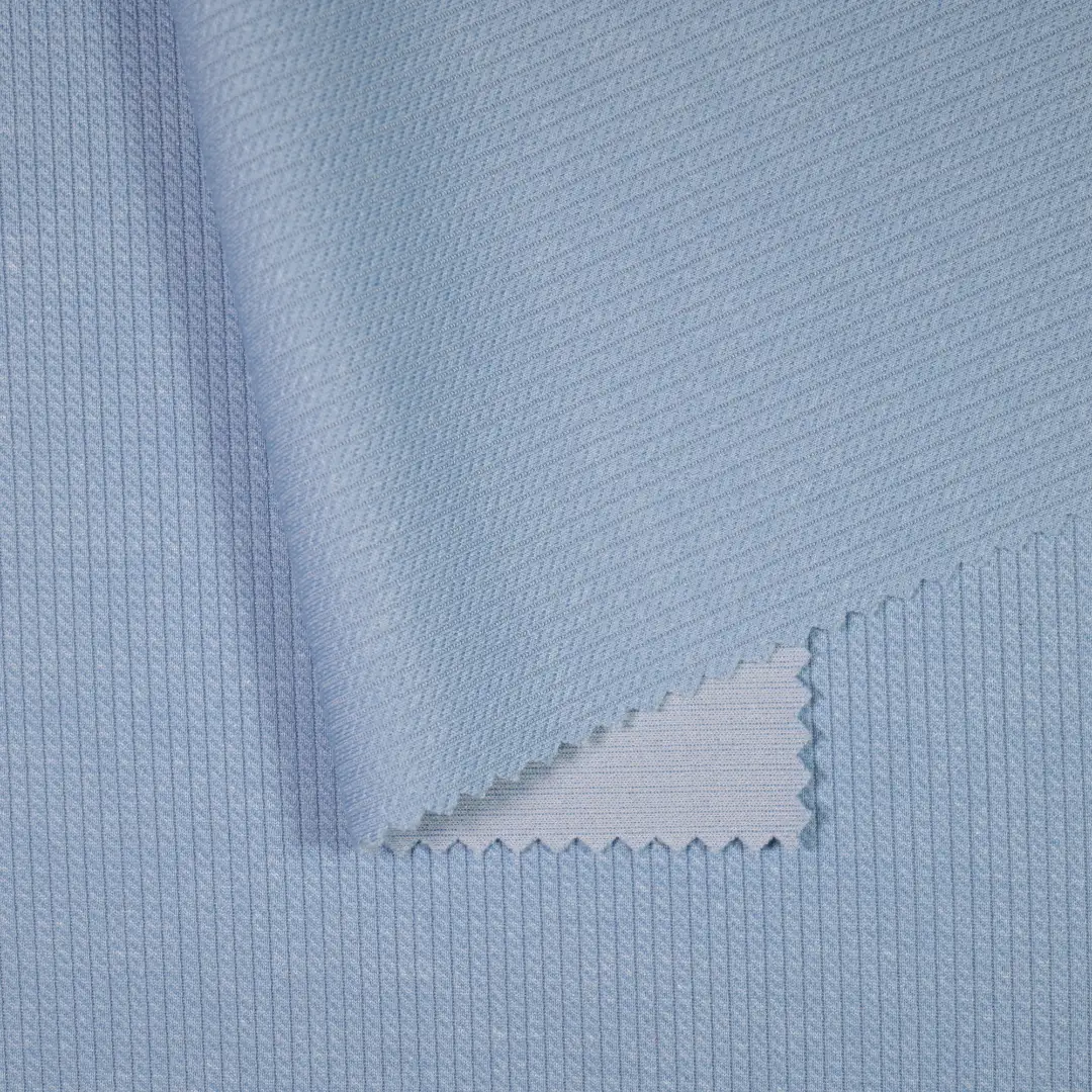 China Fabric for Jackets,Knitted Jacket  Jacquard Knit Fabric Polyester Spandex blue color buy from China wholesaler bulk order at wholesale price free worldwide shipping Alibaba