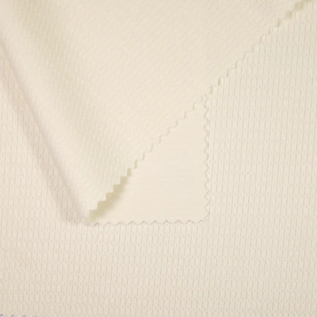 China Fabric for T-Shirt,Polo Shirt Jacquard Knit Fabric Polyester Spandex Beige color buy from China wholesaler bulk order at wholesale price free worldwide shipping Alibaba