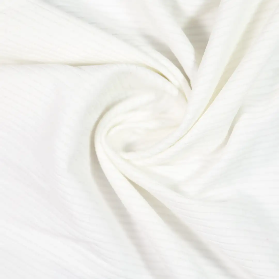China Fabric for T-Shirt,Skirt,Shorts Rib Knit Fabric Polyester Spandex white color buy from China wholesaler bulk order at wholesale price free worldwide shipping Alibaba