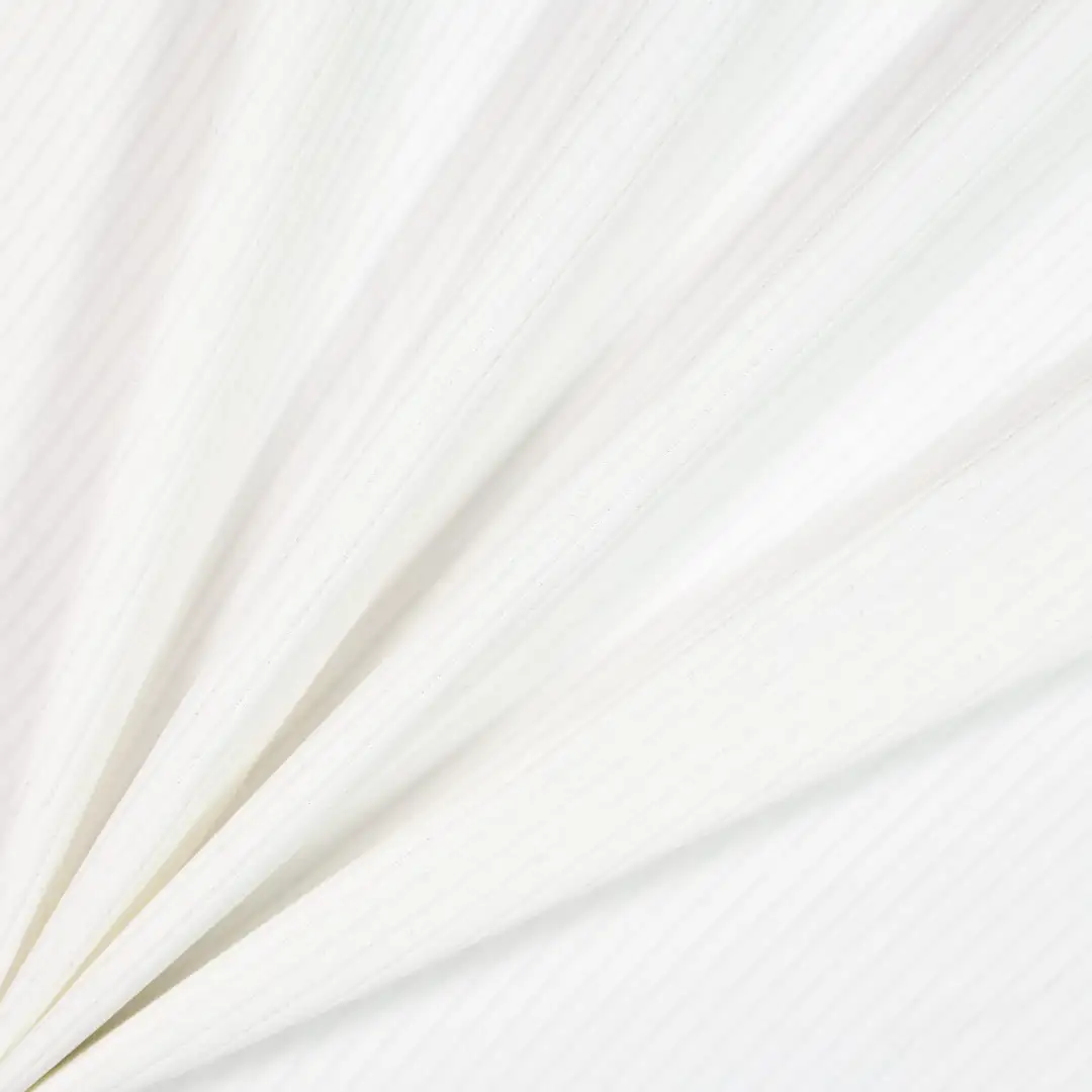 China Fabric for T-Shirt,Skirt,Shorts Rib Knit Fabric Polyester Spandex white color buy from China wholesaler bulk order at wholesale price free worldwide shipping Alibaba