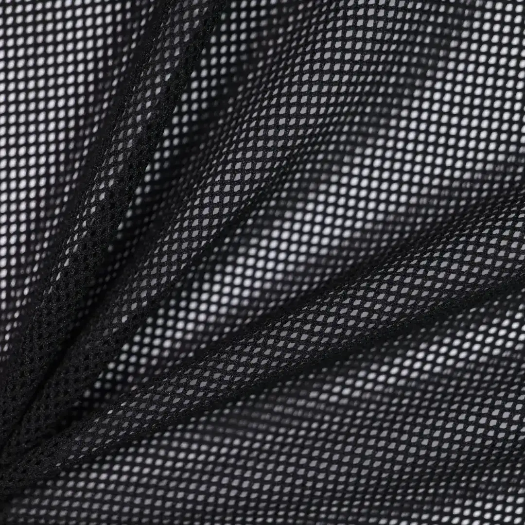 China Fabric for T-Shirt,Over Shirt,Backless Beach Dress Mesh Knit Fabric Polyester BLACK color buy from China wholesaler bulk order at wholesale price free worldwide shipping Alibaba