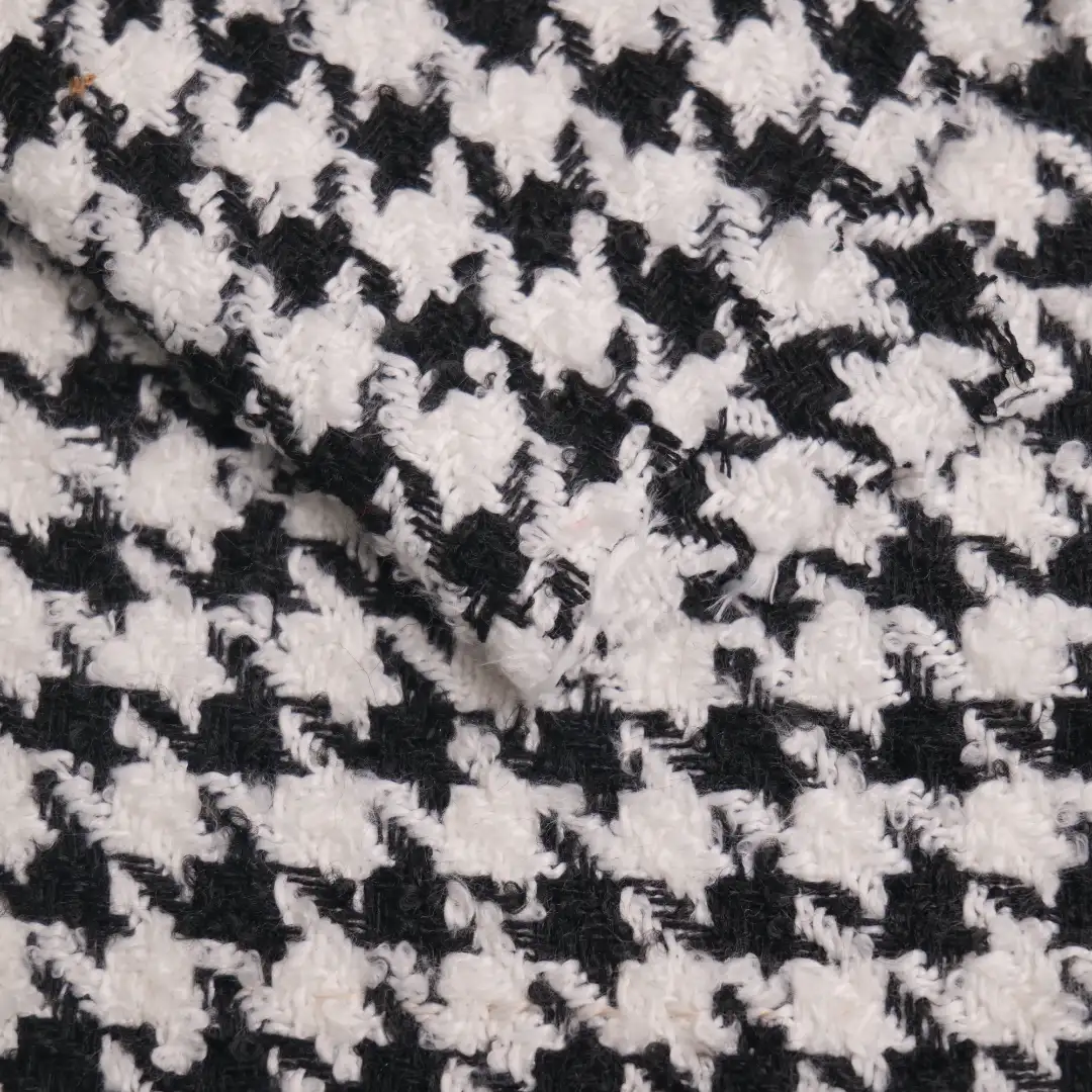 China Fabric for Overcoat Woolen Tweed Woolen Polyester white&black color buy from China wholesaler bulk order at wholesale price free worldwide shipping Alibaba