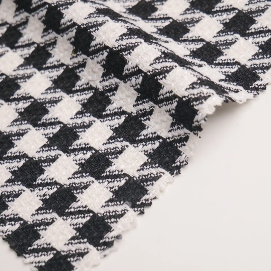 China Fabric for Trench Coat,Overcoat Woolen Tweed Woolen Polyester white&black color buy from China wholesaler bulk order at wholesale price free worldwide shipping Alibaba