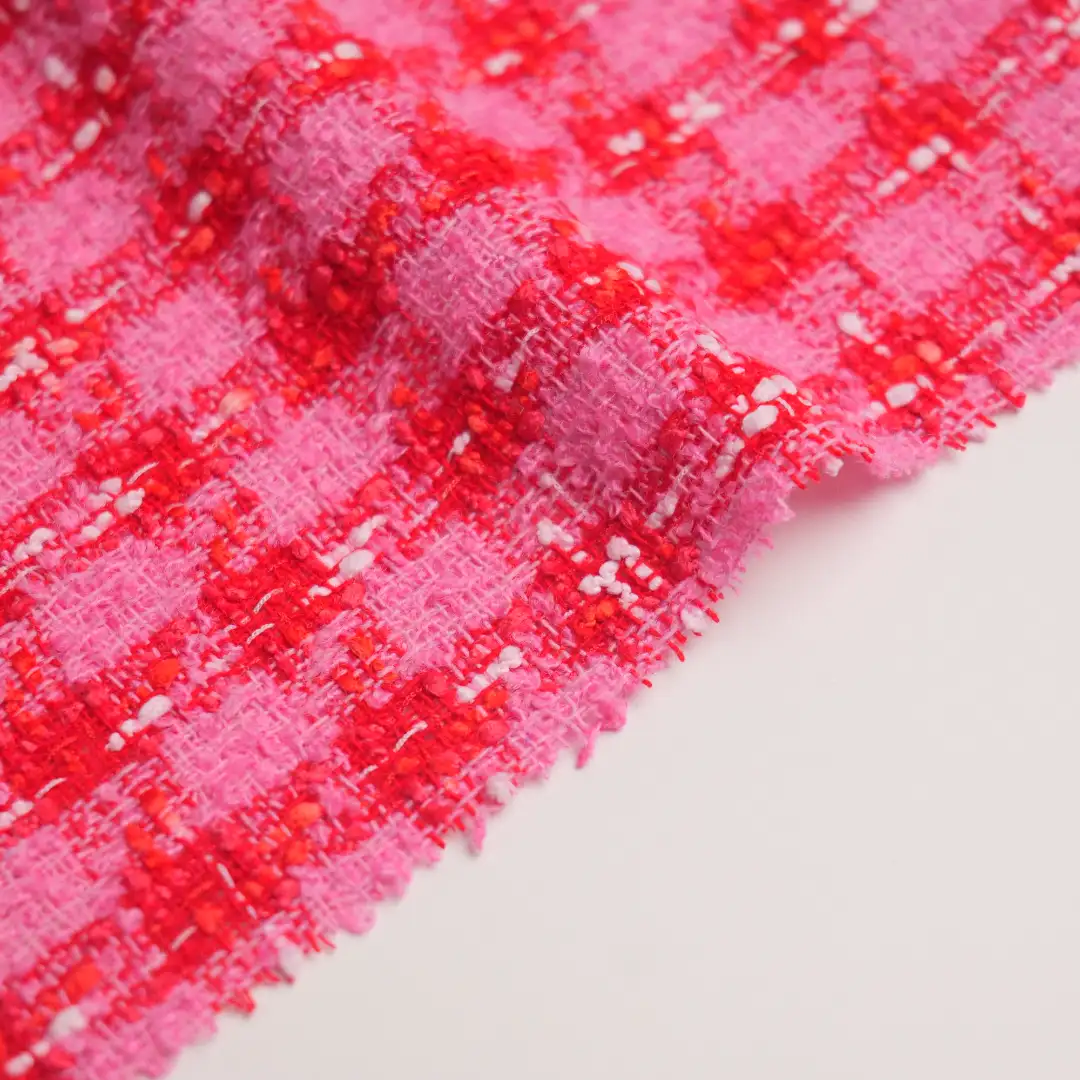 China Fabric for Overcoat Chanel-Style Fabric Woolen Polyester RED color buy from China wholesaler bulk order at wholesale price free worldwide shipping Alibaba