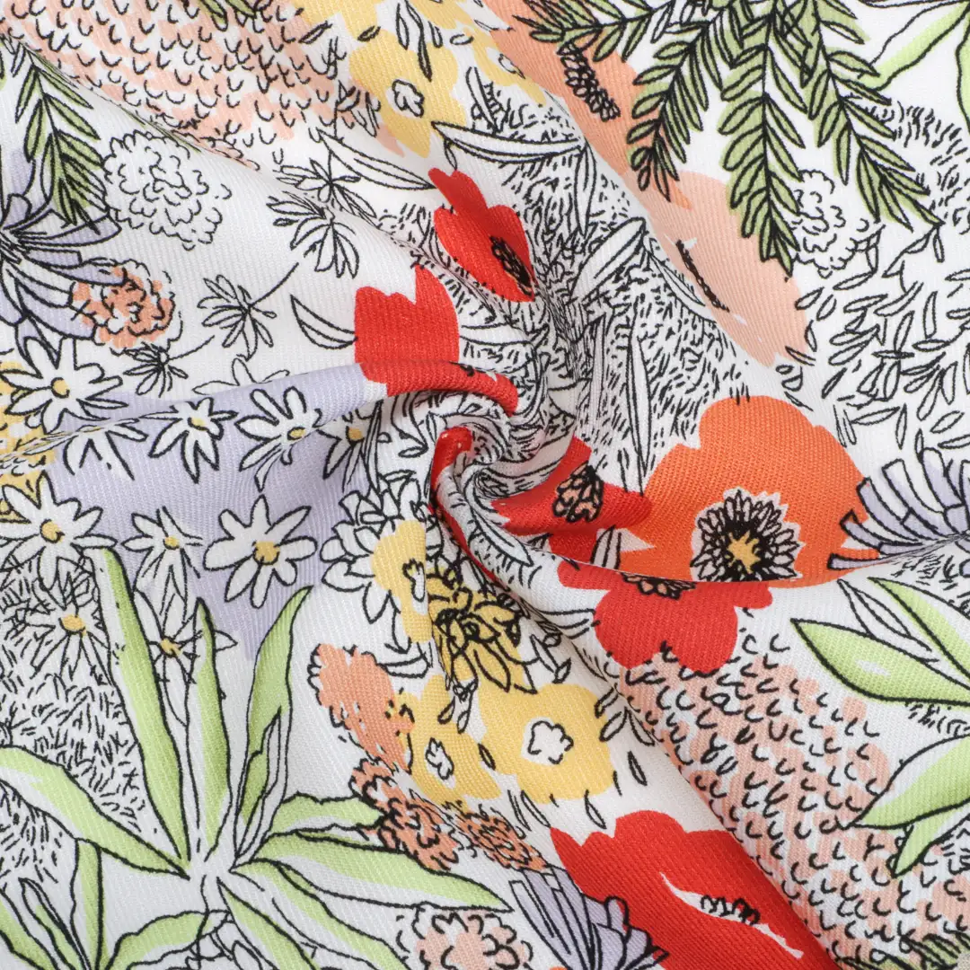 China Fabric for Shirt,Blouse,Crop Top Rayon Twill Print Natural Woven Fabric Rayon printing color buy from China wholesaler bulk order at wholesale price free worldwide shipping Alibaba