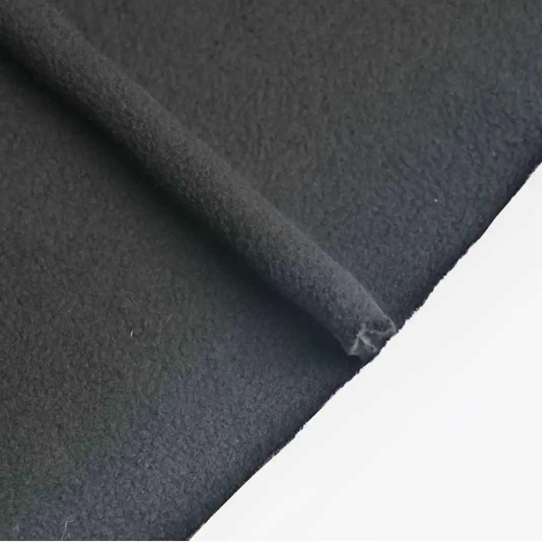 China Fabric for Padded Jacket,Overcoat Polar Fleece Knit Fabric Poly Lactic Acid（PLA) Polyester Black color buy from China wholesaler bulk order at wholesale price free worldwide shipping Alibaba