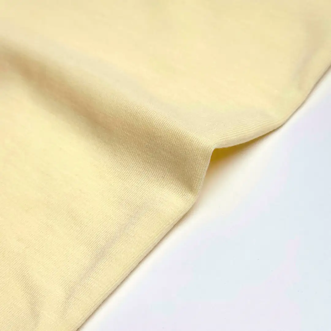 China Fabric for T-Shirt,Pajamas Single Jersey Knit Fabric Modal Spandex Poly Lactic Acid（PLA) Wheat color buy from China wholesaler bulk order at wholesale price free worldwide shipping Alibaba