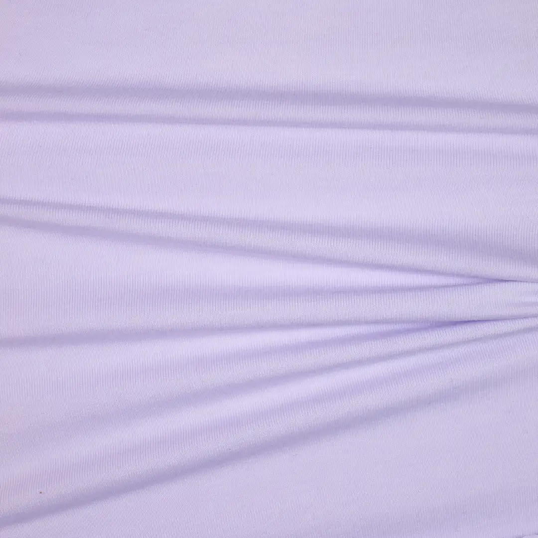 China Fabric for T-Shirt,Yoga Pants Single Jersey Knit Fabric Poly Lactic Acid（PLA) Cotton Spandex Lavender color buy from China wholesaler bulk order at wholesale price free worldwide shipping Alibaba