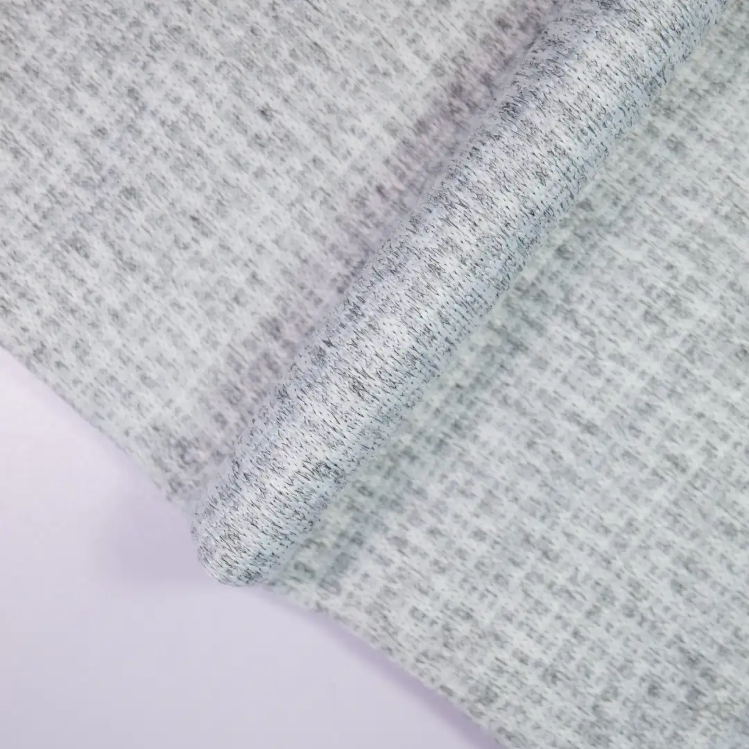 China Fabric for Jackets,Hoodie,Trench Coat,Overcoat,Open Waistcoat Hacci Knit Fabric Polyester grey color buy from China wholesaler bulk order at wholesale price free worldwide shipping Alibaba