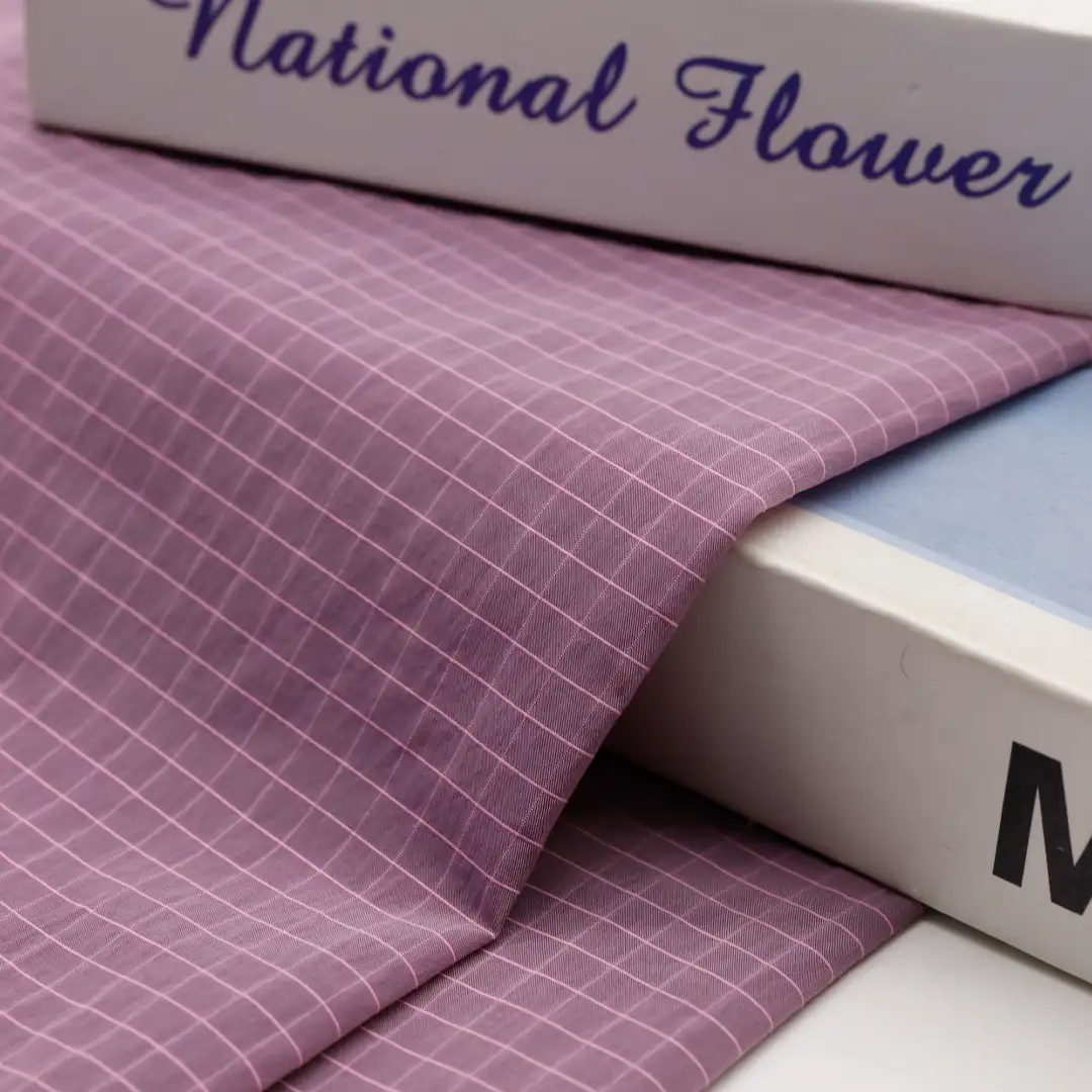 China Fabric for Shirt,Blouse,Shirt Long Sleeve Button ,Over Shirt Nylon Crepe Synthetic Woven Fabric Nylon purple color buy from China wholesaler bulk order at wholesale price free worldwide shipping Alibaba