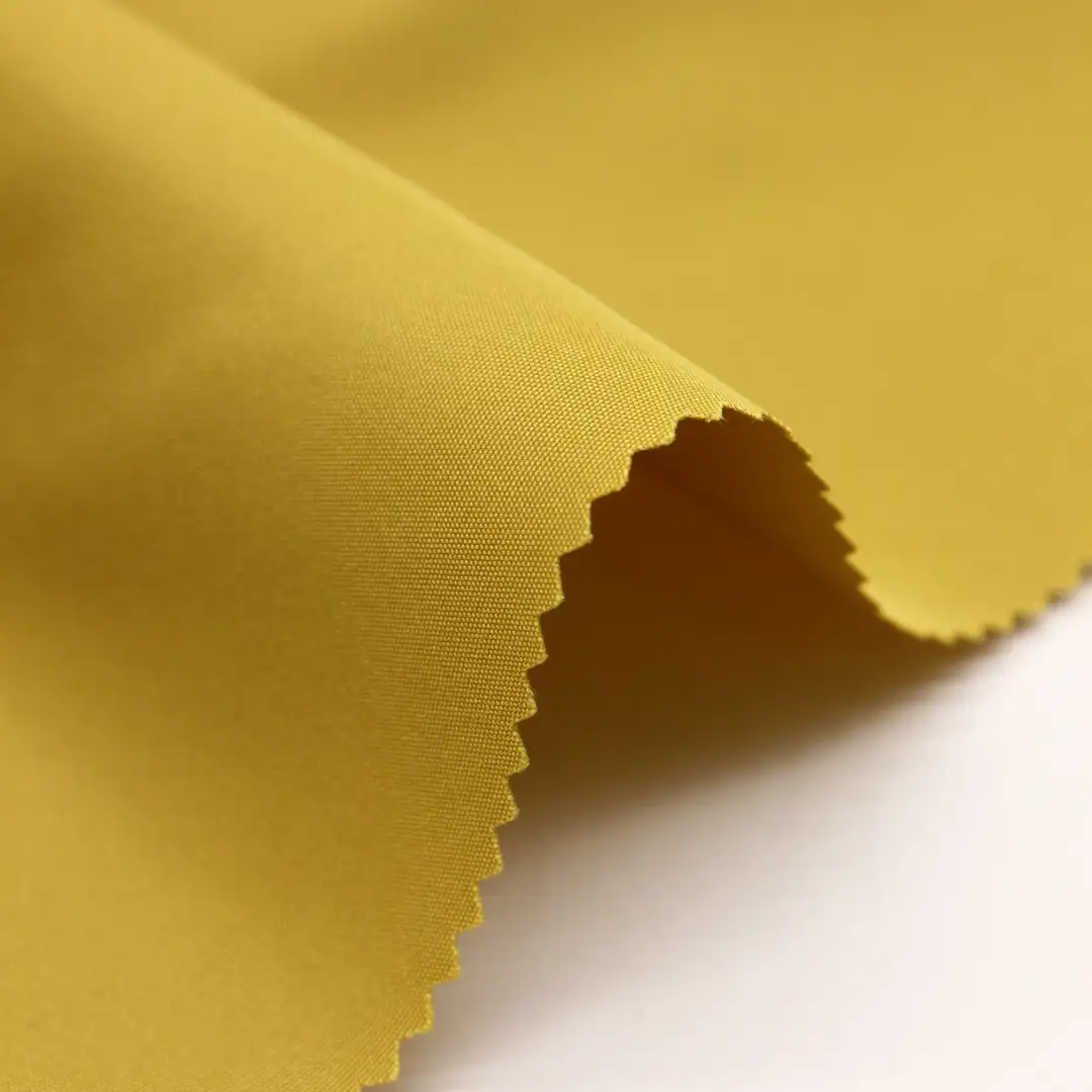 China Fabric for Shirt,Blouse,Shirt Long Sleeve Button ,Over Shirt Polyester Memory Fabric Synthetic Woven Fabric Polyester YELLOW color buy from China wholesaler bulk order at wholesale price free worldwide shipping Alibaba