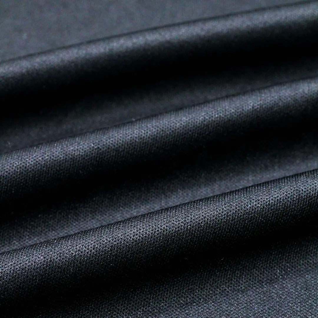 China Fabric for Interlining Interlock Knit Fabric Polyester black color buy from China wholesaler bulk order at wholesale price free worldwide shipping Alibaba