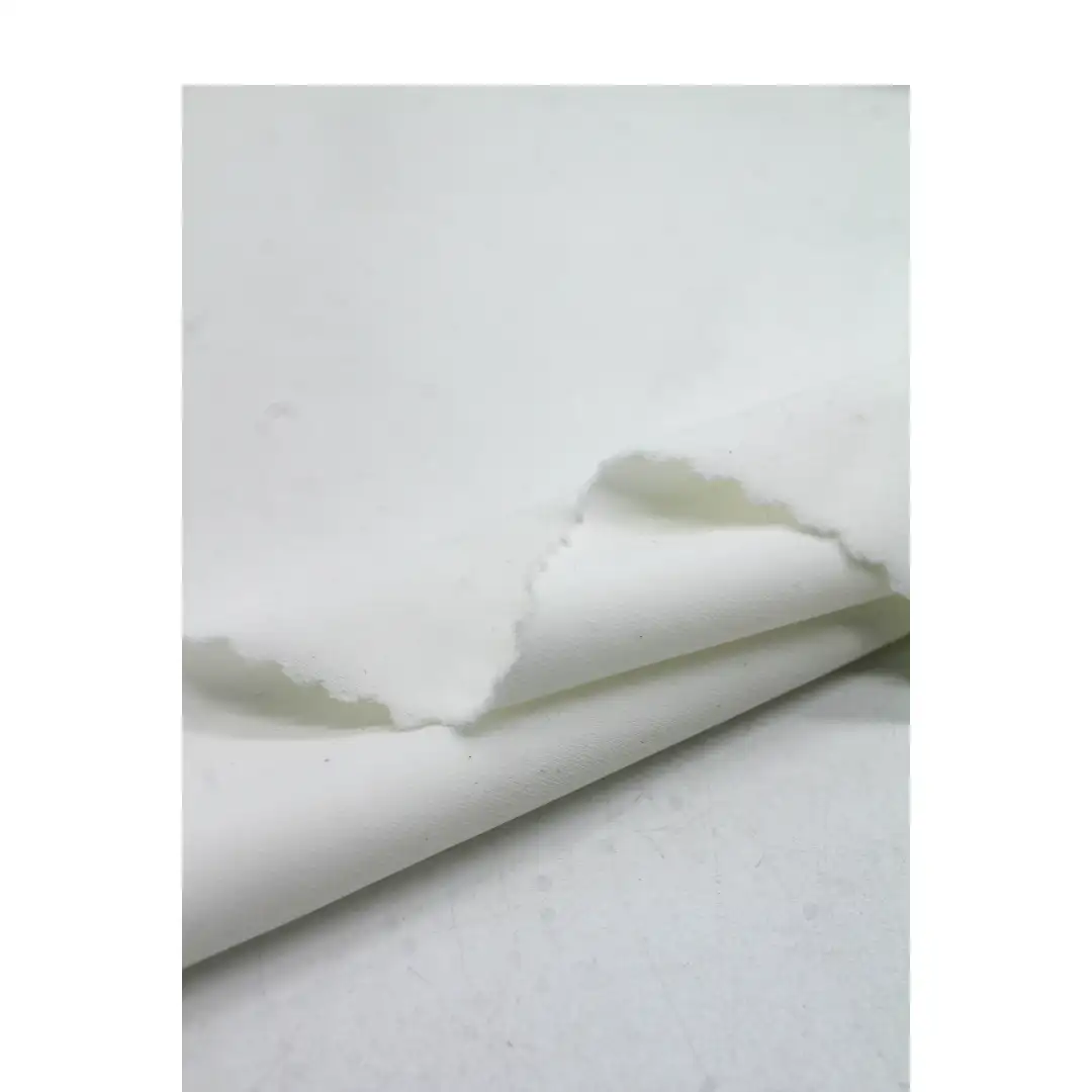 China Fabric for Blouse,Yoga Clothes Four-way Stretch (Bi-Stretch) Knit Fabric Nylon Spandex white color buy from China wholesaler bulk order at wholesale price free worldwide shipping Alibaba