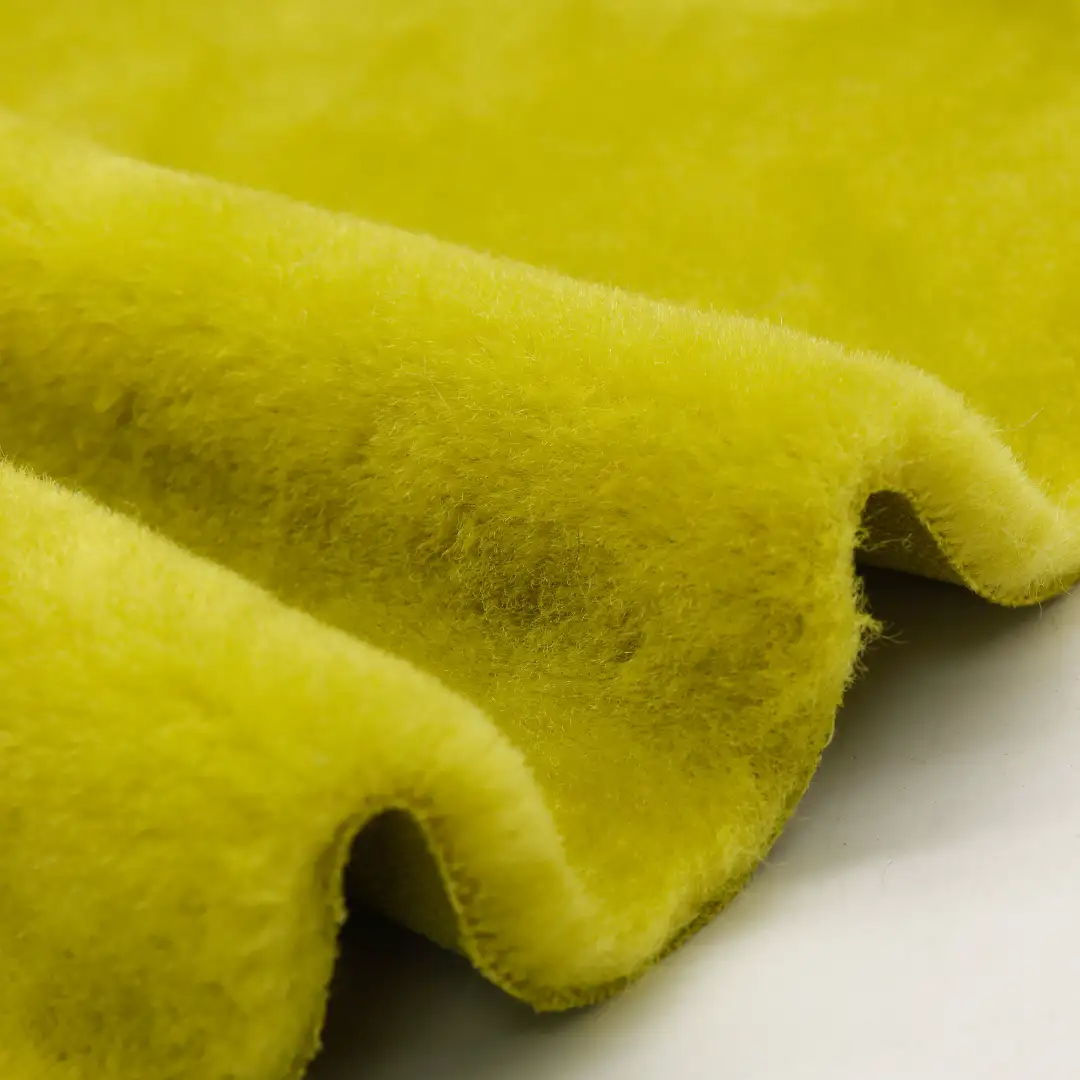 China Fabric for Crop Top Tricot Brush Knit Fabric Polyester YELLOW color buy from China wholesaler bulk order at wholesale price free worldwide shipping Alibaba