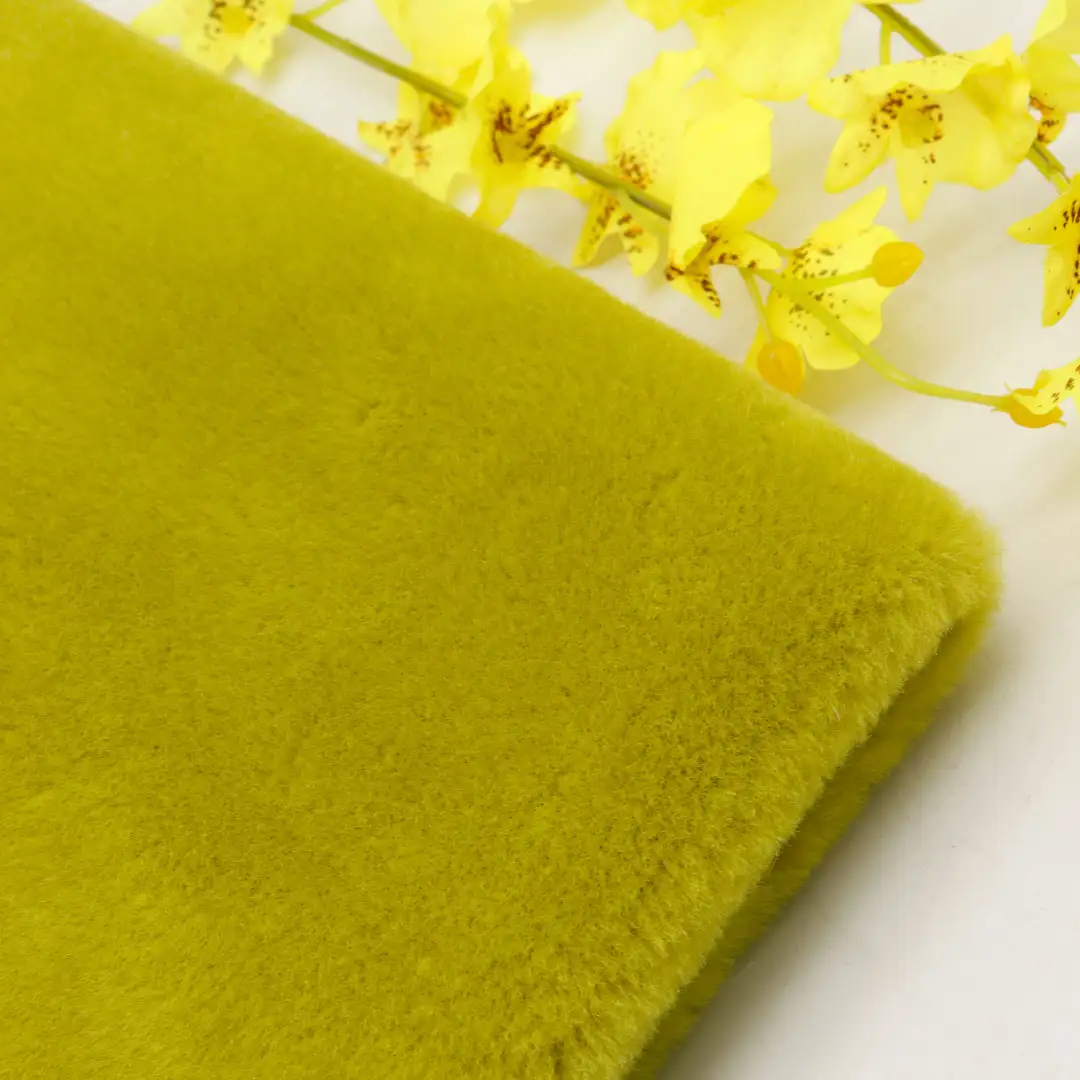 China Fabric for Crop Top Tricot Brush Knit Fabric Polyester YELLOW color buy from China wholesaler bulk order at wholesale price free worldwide shipping Alibaba