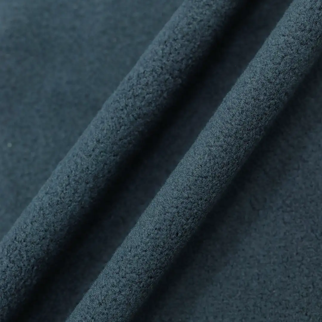 China Fabric for Jackets Polar Fleece Knit Fabric Polyester Dark blue color buy from China wholesaler bulk order at wholesale price free worldwide shipping Alibaba